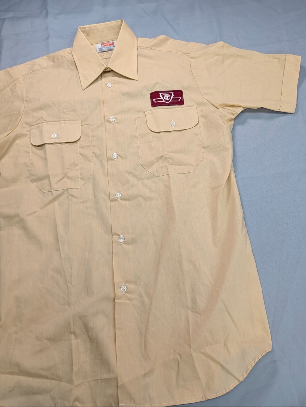 Vintage TTC Toronto Transit Uniform Shirt Forsyth Tan 15.5 M